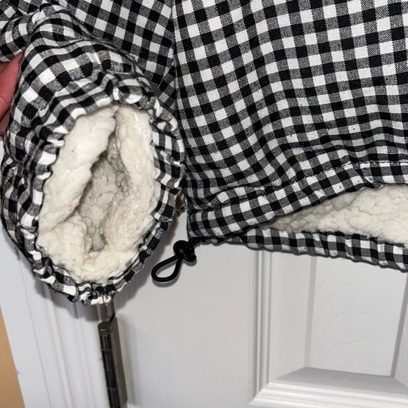 Cropped Sherpa Gingham Jacket - Picture 3 of 3